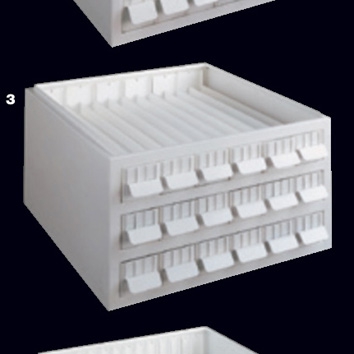 Módulo (3) archivador apilable, metálico, para 1800 bloques parafina
